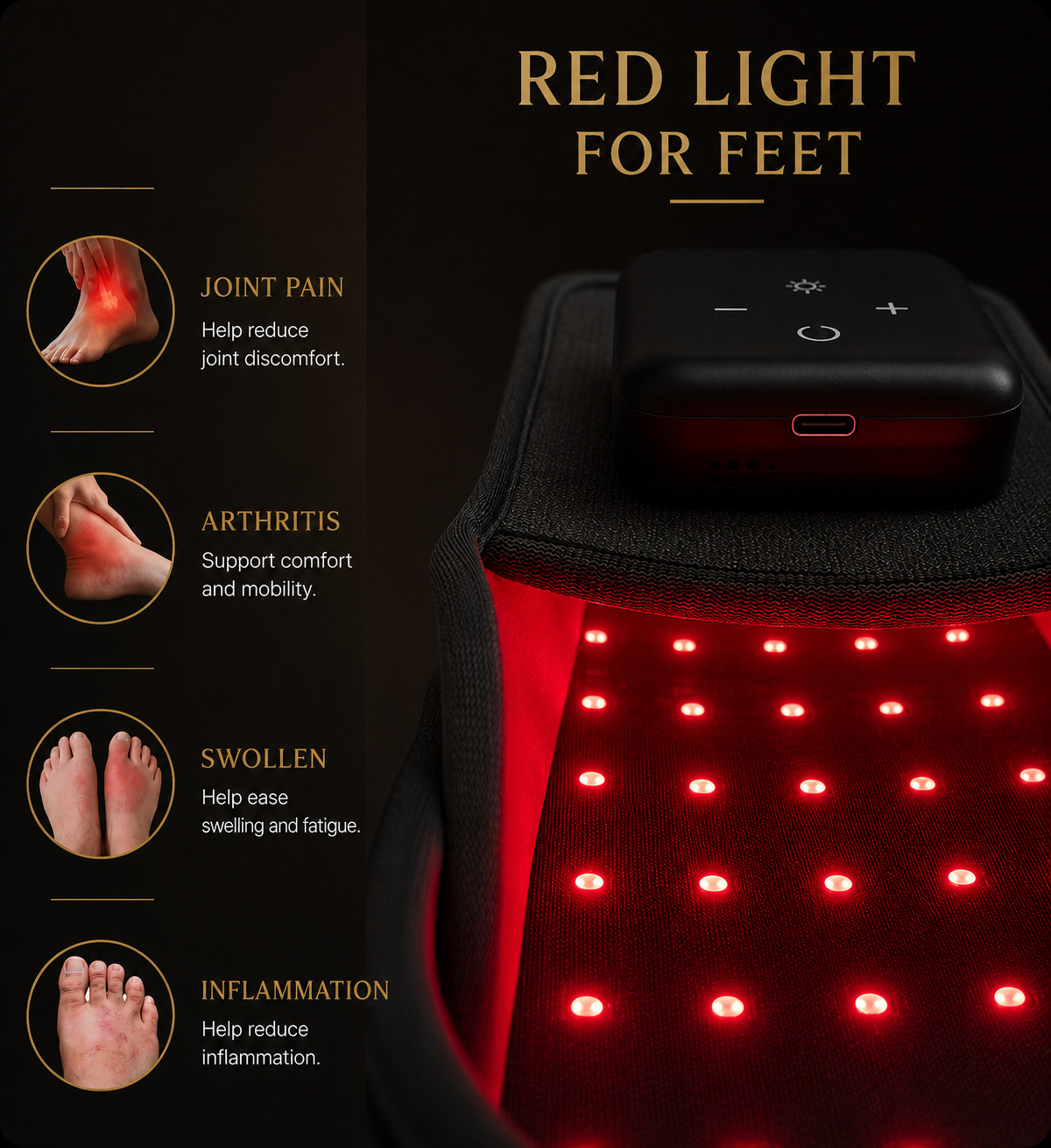Aure Step™ Red Light Slippers