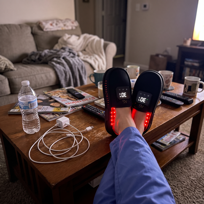 Aure Step™ Red Light Slippers — Step Into Wellness – AureStep